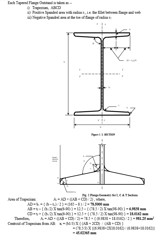 Plastic Section Moduli for I.S. Rolled Steel Beam Sections Zpy about Y